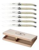 Laguiole Ivory Handle Serrated Steak Knife - Presentation Box of 6