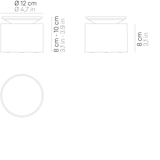 Zafferano Push Up Side Lamp 8.3cm high - SAND