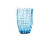 Zafferano Perle Tumbler Aquamarine 320ml, Set of 6