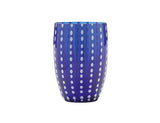 Zafferano Perle Tumbler Glass Blue 320ml, Set of 6