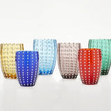 Zafferano Perle Tumbler Glass Amber 320ml, Set of 6