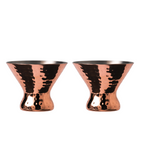 Copper Hammered Sundae 25cl - Set of 2