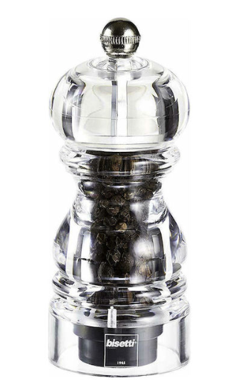 Bisetti Milano Pepper Mill 12cm CLEAR ACRYLIC Imperial Tableware