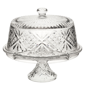 Vintage Footed Cake Stand & Dome 30cm (12")