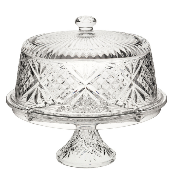 Vintage Footed Cake Stand & Dome 30cm (12