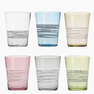 Zafferano Filante Tumber 40cl (set of 6) - MIXED COLOURS