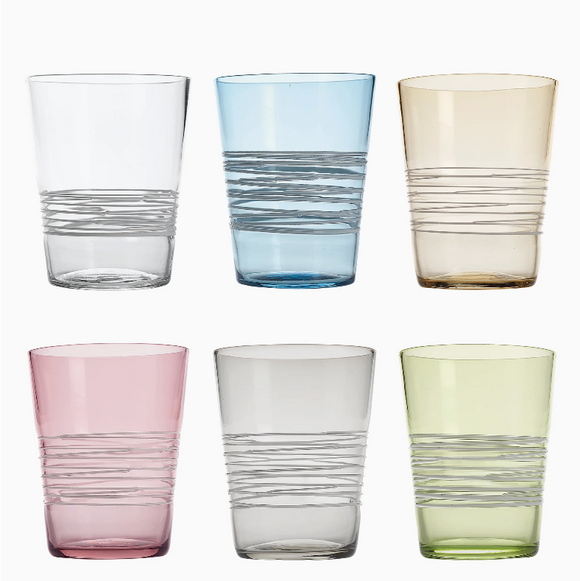 Zafferano Filante Tumber 40cl (set of 6) - MIXED COLOURS