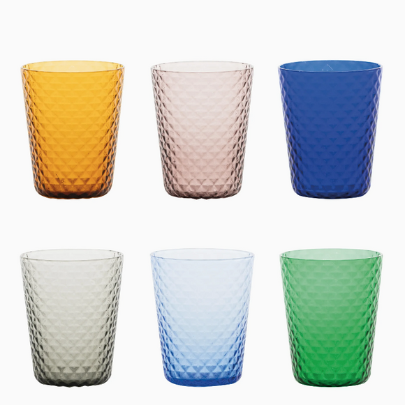 Zafferano Isolano Tumbler 33cl (set of 6) - MIXED COLOURS