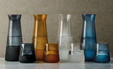 LUCA Carafe 1.145Lt with 6 Tumblers 380ml - Matt Frosted White