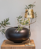 Zafferano Poldina Pro Table Lamp 38cm high - GOLD LEAF & BLACK CRACKLED