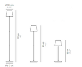 Zafferano Poldina Floor Lamp (L) 112cm (max) high - RUST