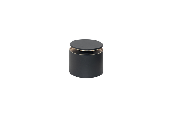 Zafferano Push Up Side Lamp 8.3cm high - DARK GREY