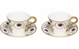 Elia Jewel Blue/Gold Tea Cup & Saucer Gift Box