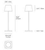 Zafferano Poldina Micro Table Lamp 27.5cm high - DARK GREY