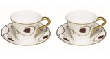 Elia Jewel Red/Gold Tea Cup & Saucer Gift Box