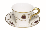 Elia Jewel Red/Gold Tea Cup & Saucer Gift Box