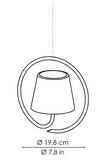 Zafferano Poldina Suspension  Lamp 19.8cm diameter - WHITE