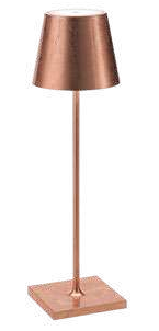 Zafferano Poldina Pro Table Lamp 38cm high - COPPER LEAF