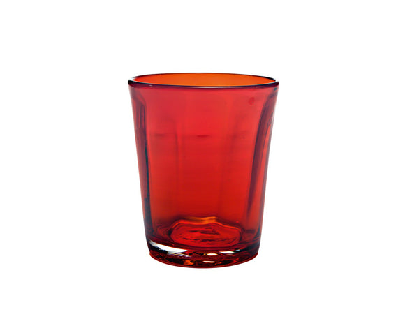 Zafferano Bei Tumbler Glass Red 320ml, Set of 6