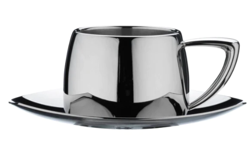 Art Deco Espresso Cup & Saucer 3 piece set