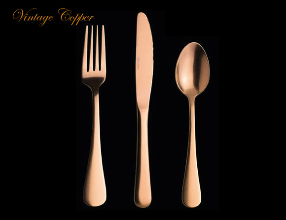 Varick Vintage Copper 36 Piece Cutlery Set