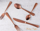 Varick Vintage Copper 48 Piece Cutlery Set