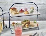 Imperial Two Tier Stand with Marble Platters