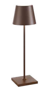 Zafferano Poldina Pro Table Lamp 38cm high - RUST