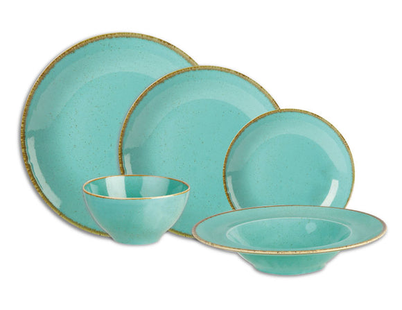 Rustic Seasons Dinner Set Sea Spray Décor, 20 Piece