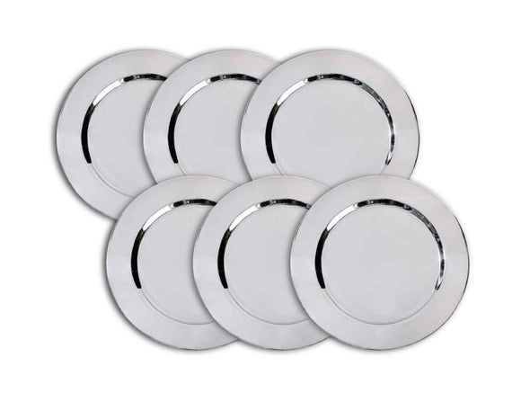 Charger Plate 33cm, Stainless Steel, Set of 6